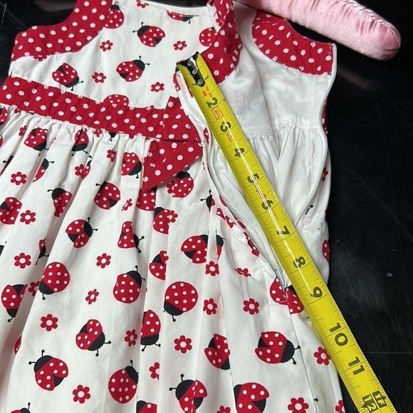Gymboree beetle bug summer dress size 7 peplum style - Picture 9 of 11